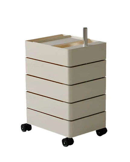 360-Degree Rotating Multi-Layer Storage Organizer - Stylish Movable Cabinet for Magazines and Cosmetics