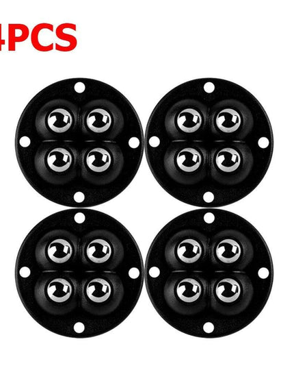 Self-Adhesive 360° Rotating Mini Caster Wheels - 4/8 Pack Universal Mobility Solution for Easy Movement of Trash Bins and Storage Boxes