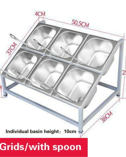Milk Tea Shop Organizational Marvel: Multi-Grid Portion Basin Rack for Streamlined Efficiency