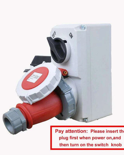 Heavy-Duty Waterproof 32A CEE Combination Socket with Circuit Protection and Switch Control