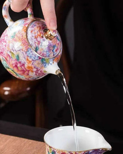 Artisanal Sheep Fat Jade Porcelain Tea Set - Exquisite Kung Fu Collection