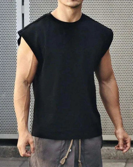 Men's Sleeveless Cotton Summer Vest - Gym Muscle Fitness Tank Top