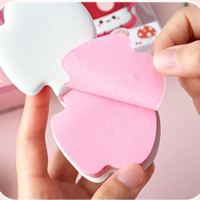 Cute Cartoon Characters Silicone Cover Sticky Notes and Sticker Set