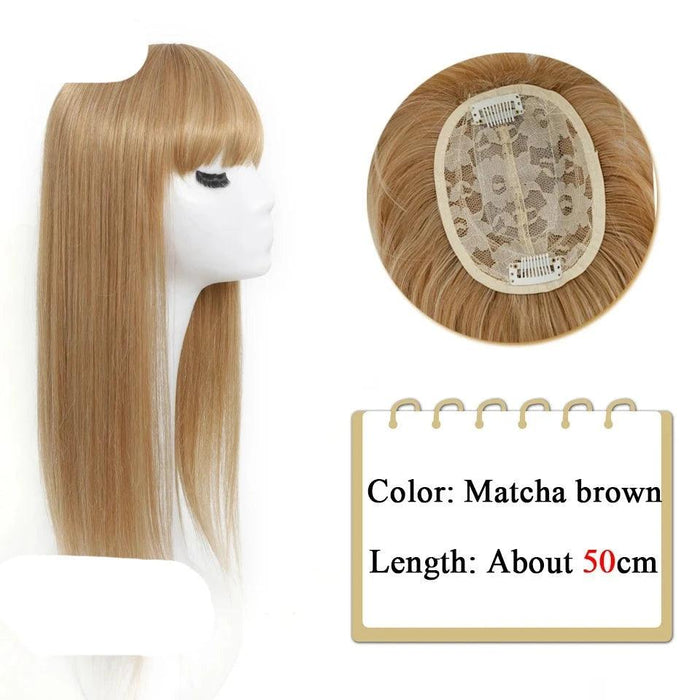 Bangs & Volume: Clip-In Hair Topper for Instant Transformation