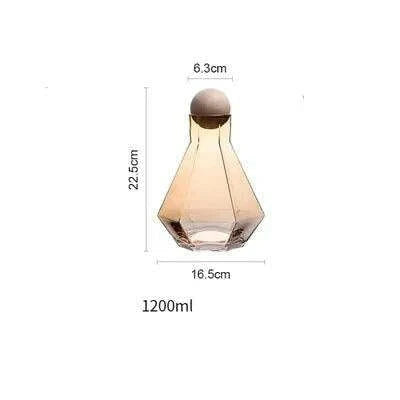 Elegant Diamond-Embossed Glass Kettle for All Beverage Types, 1.2L Capacity