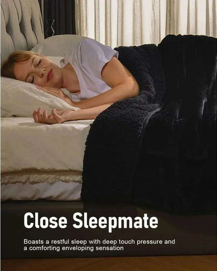 Cozy Red Sherpa Weighted Blanket for Tranquil Sleep Experience