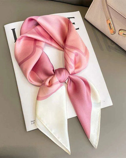 Elegant Satin Square Shawl Hijab: Luxurious 70x70cm Bandana for Women