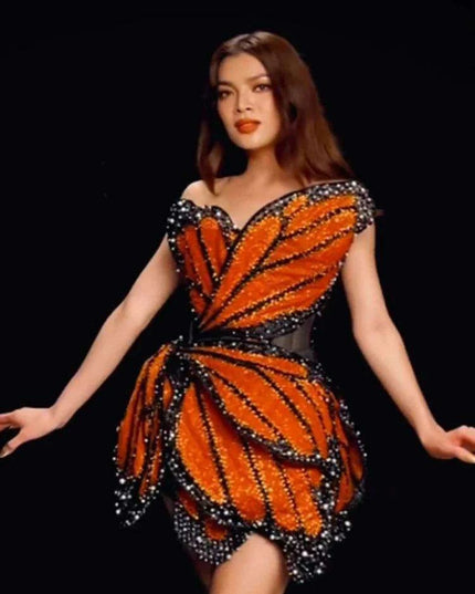 Sparkling Butterfly Sequin Mini Dress - Your Must-Have Party Attire for 2023