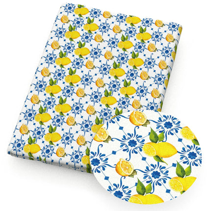 Patchwork Lemon Print Fabric | 50×145cm | 7 Fabric Types