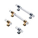 Luxurious Gold Acrylic Drawer Handles with Crystal Detailing - Chic Cabinet Pulls