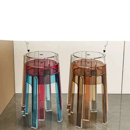 Sleek Transparent Folding Stool for Contemporary Interiors