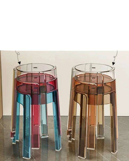 Sleek Transparent Folding Stool for Contemporary Interiors