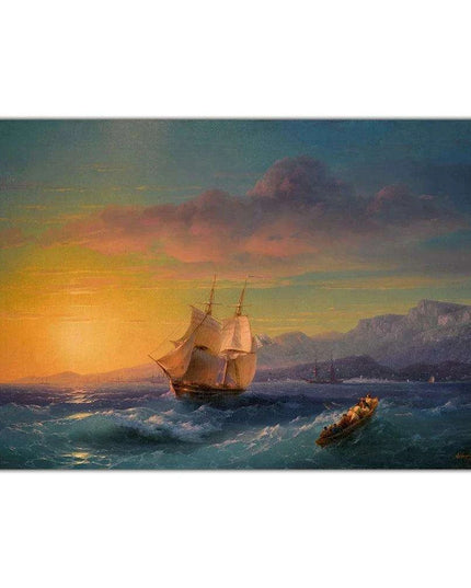 Sailboat Serenity Coastal Canvas Art for Contemporary Home Decor