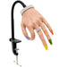 Adjustable Silicone Nail Art Practice Hand Set with Stand - Professional Nail Training Kit