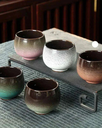 180ml Rustic Japanese Pottery Espresso Cup - Unique Frosted Design for Tea and Coffee Enjoyment