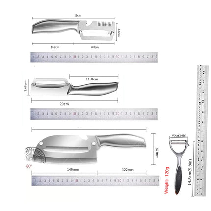 SUTUO Stainless Steel Multi-Function Vegetable Peeler with Non-Slip Ha