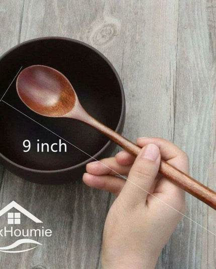 6-Piece Sustainable Bamboo Kitchen Utensil Set with Tree Paint Finish