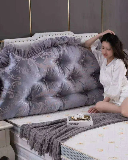 Royal Elegance Luxe Bedside Backrest Cushion with Washable Cover – Ultimate Comfort for a Dreamy Bedroom Escape