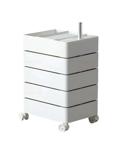 360-Degree Rotating Multi-Layer Storage Organizer - Stylish Movable Cabinet for Magazines and Cosmetics