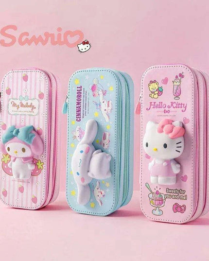 Kuromi & Cinnamoroll Anime-Inspired Pencil Case - Stylish and Functional Stationery Organizer