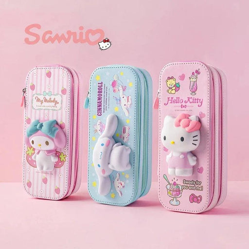Kuromi & Cinnamoroll Anime-Inspired Pencil Case - Stylish and Functional Stationery Organizer
