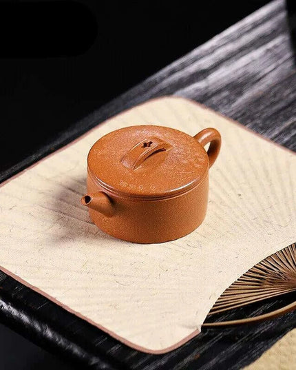 Compact 120ml Artisan Purple Clay Teapot Set for On-the-Go Tea Enthusiasts