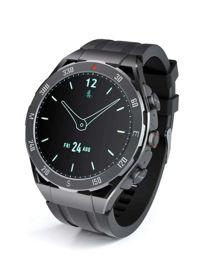 Stylish Bluetooth AMOLED Smartwatch with GPS & Music Storage - Complete Men's Set with Wireless Earbuds