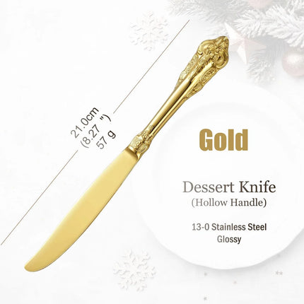 Gold-Finish 18/10 Stainless Steel Flatware — Individual Pieces | Très Elite