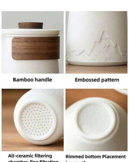 Travel-Friendly Ceramic Tea Brewing Set for Tea Aficionados