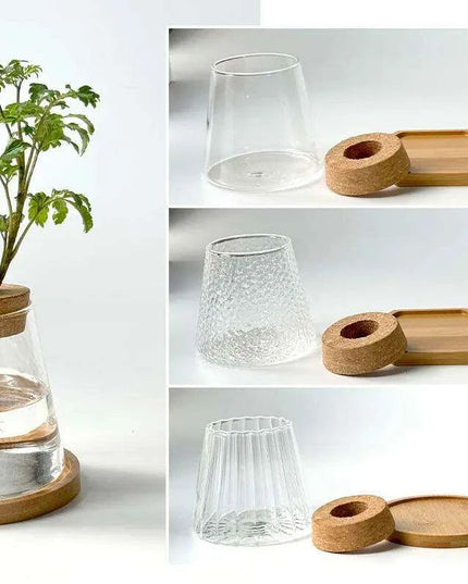 Chic Hydroponic Glass Vase - Modern Mini Planter for Stylish Home Decor