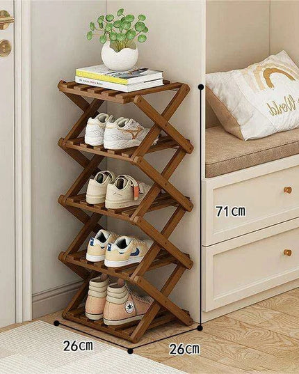 Elegant Expandable Bamboo Shoe Storage Rack with Customizable Tier Options