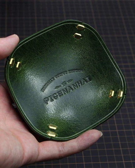 Sophisticated Italian Leather Desk Organizer - Stylish Storage for Your Essentials