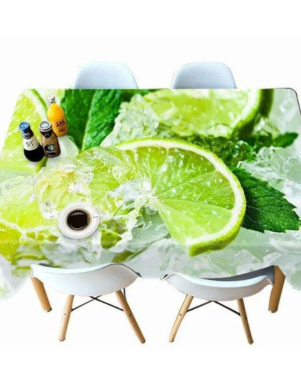 Vibrant Lemon Burst Stain-Resistant Table Cover for Chic Dining and Outdoor Gatherings