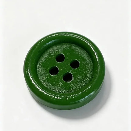 Round Wooden Sewing Buttons with Plaid Designs, 20 mm, 4 Holes