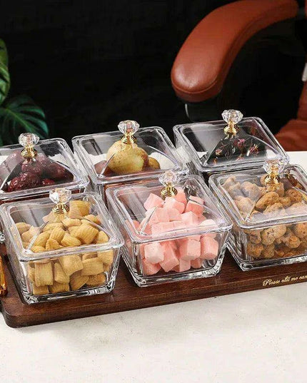 Sophisticated Glass Platter for Elegant Snack Presentation - Ideal for Upscale Events