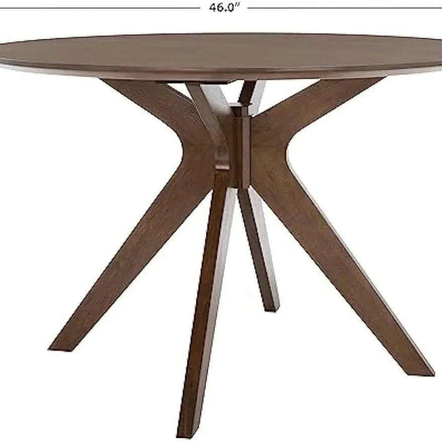 Chic Walnut Round Dining Table from SAFAVIEH Home Couture Collection