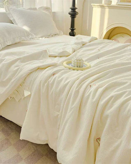 Innovative Breathable Summer Quilt - Double Layer Cooling Design, Lightweight & Washable