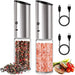 Automatic Salt and Pepper Grinder Duo - Stylish Rechargeable Spice Mill Set