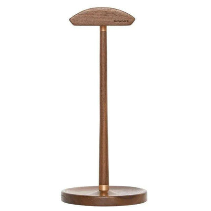 Elegant Walnut and Copper Earphone Stand - Chic Organizer for a Refined Workspace