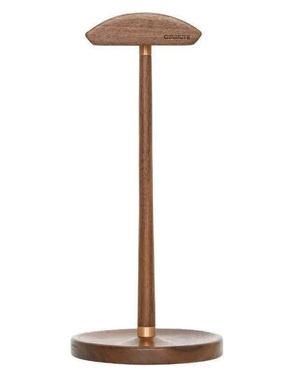 Elegant Walnut and Copper Earphone Stand - Chic Organizer for a Refined Workspace