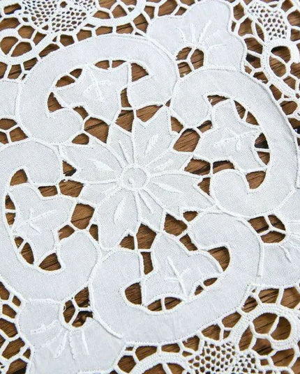 Timeless Handcrafted Cotton Lace Placemats - Vintage Elegance Set
