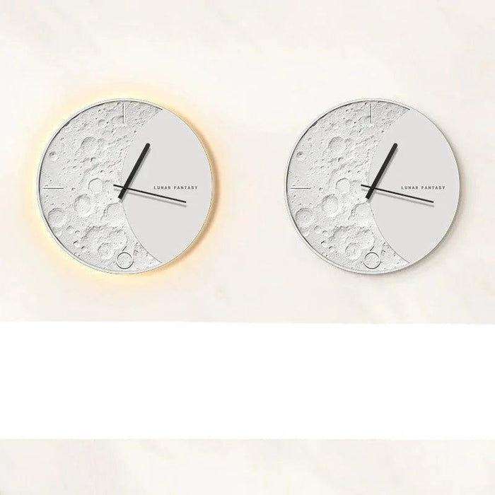 Lunar Glow Luminous Wall Clock - Stylish Silent Timepiece for Home and Restaurant