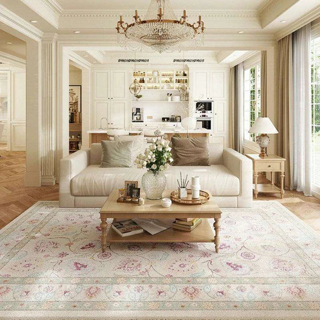 Luxe Floral Area Rugs: Soft Serenity and Classic Style