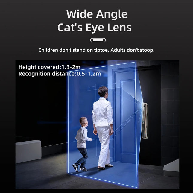 WiFi Smart Door Lock — Facial Recognition, HD Camera, Video Intercom