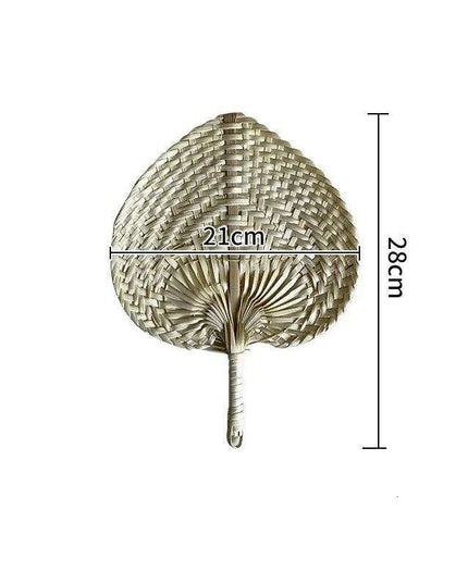 Handcrafted Bamboo Heart-Shaped Fan for Summer Celebrations and Home Elegance