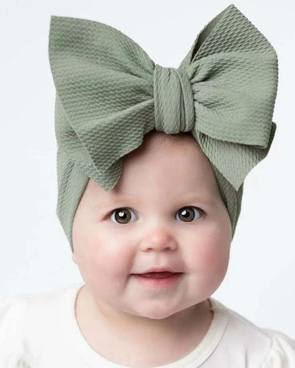 Chic Oversized Bow Turban Headband for Fashion-Forward Baby Girls