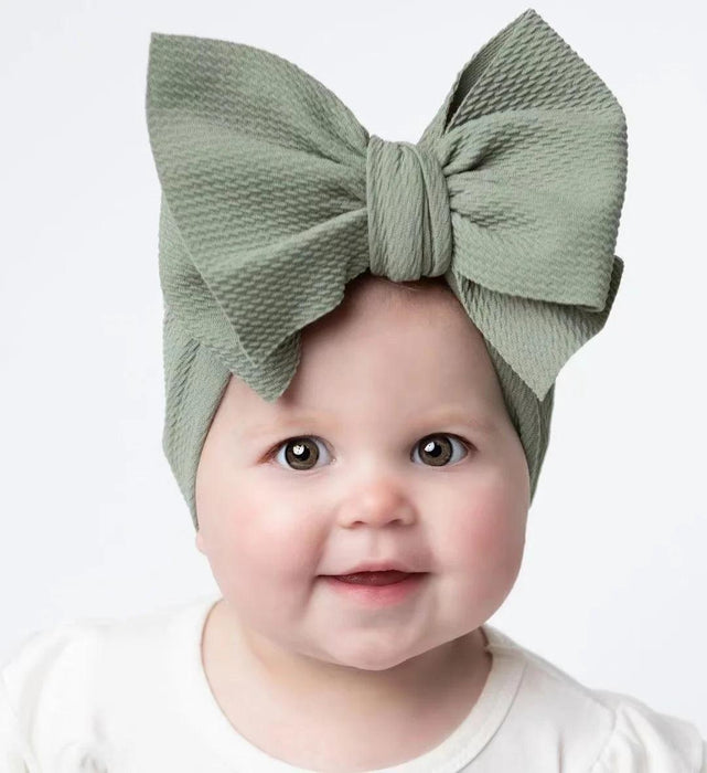 Chic Oversized Bow Turban Headband for Fashion-Forward Baby Girls