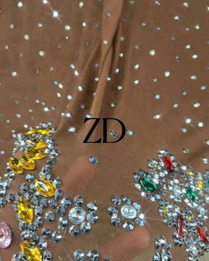 Stunning Plus Size Rhinestone-Embellished Mermaid Evening Gown for Women