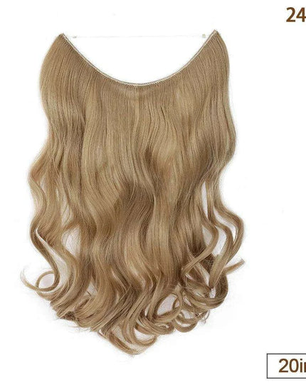 20-Inch Versatile Adjustable Invisible Wire Hair Extensions - Curly and Sleek Options