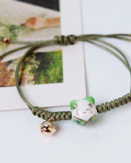 Charming Red Cord Lucky Cat Bracelet - A Thoughtful Gift for Women and Girls